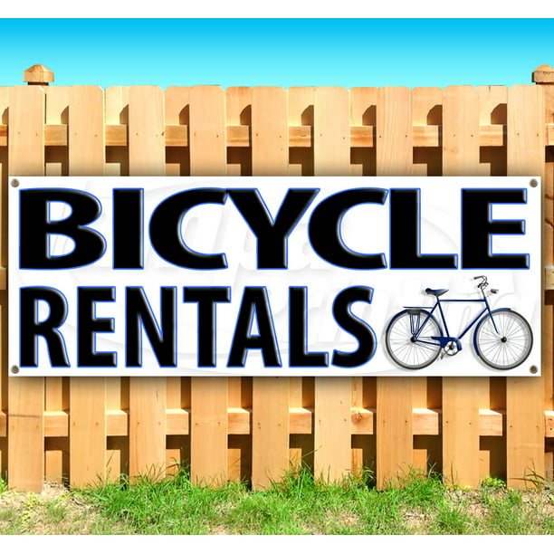 Heavy-Duty Vinyl Single-Sided with Metal Grommets Bike Rentals 13 oz Banner Non-Fabric 